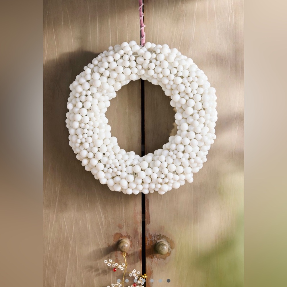 Anthropologie Stargazer Cherry Ball 2-Function Light Wreath, NIB - Picture 6 of 8